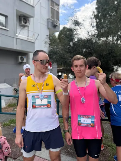 A photograph from the 2025 Limassol Santa Run.