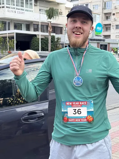 A photograph from the 2025 Limassol Santa Run.