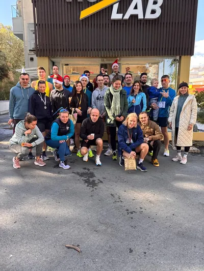 A photograph from the 2024 Limassol Santa Run.