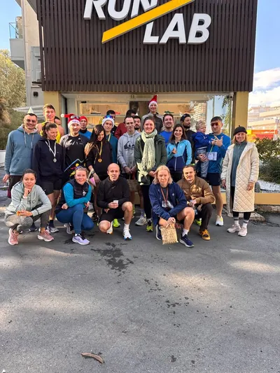 A photograph from the 2024 Limassol Santa Run.