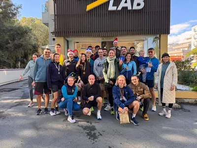 A photograph from the 2024 Limassol Santa Run.