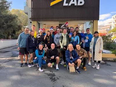 A photograph from the 2024 Limassol Santa Run.