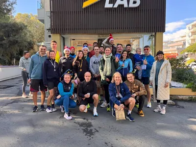 A photograph from the 2024 Limassol Santa Run.