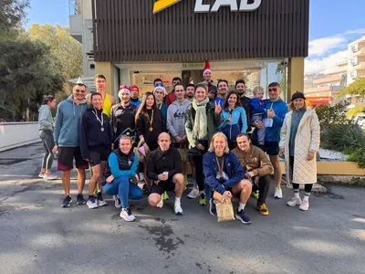 A photograph from the 2024 Limassol Santa Run.