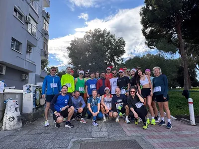 A photograph from the 2024 Limassol Santa Run.