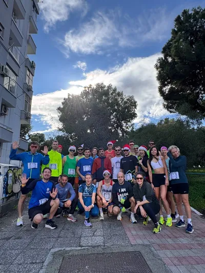 A photograph from the 2024 Limassol Santa Run.