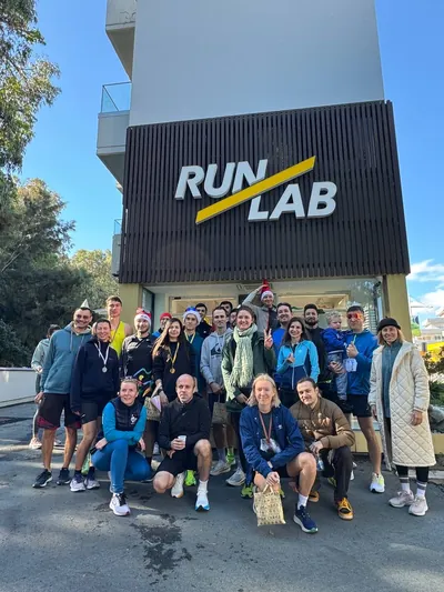A photograph from the 2024 Limassol Santa Run.