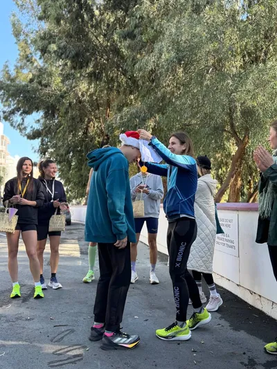 A photograph from the 2024 Limassol Santa Run.