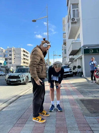 A photograph from the 2024 Limassol Santa Run.