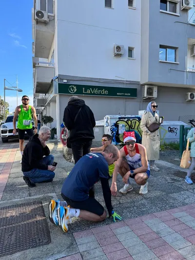 A photograph from the 2024 Limassol Santa Run.